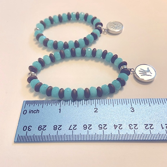 Rustic Cuff Hand In Hand Bracelet Duo - Picture 7 of 7